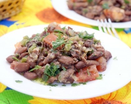 Фасоль с овощами
