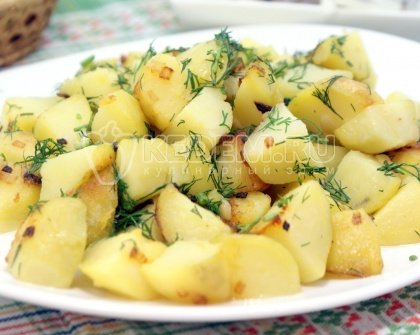 Картофель с укропом