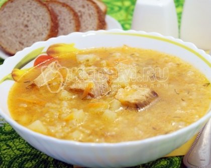 Рыбный суп из консервы горбуши