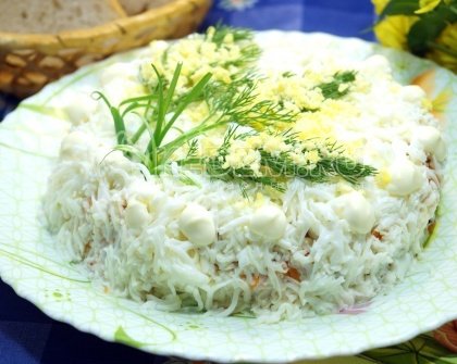 Салат Мимоза с картофелем