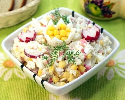 Салат с крабовым мясом
